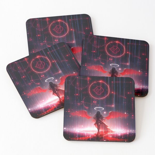Item preview, Crimson Shadow Angel Reflective Shirt and Sticker Design by Zeesdesign on Redbubble designed and sold by ZEESDESIGN.