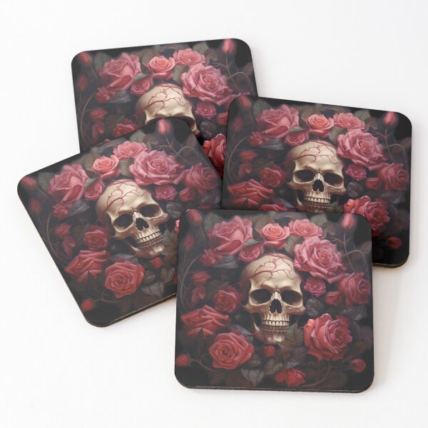 Item preview, Gothic Red Roses with Skull designed and sold by DarkDesign69.