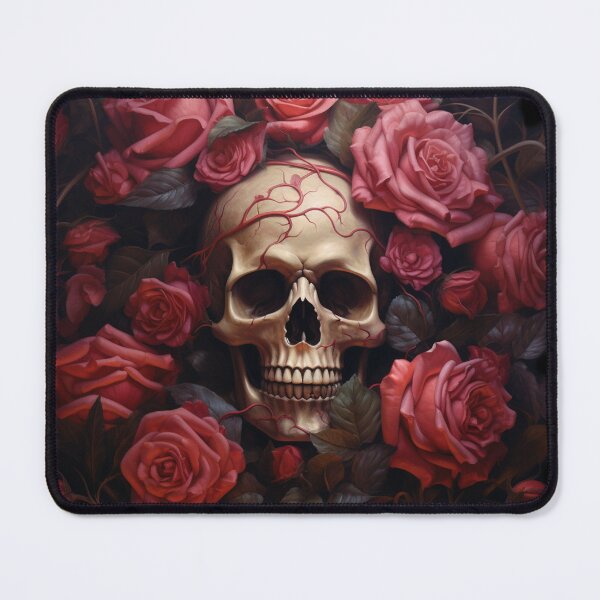 Item preview, Gothic Red Roses with Skull designed and sold by DarkDesign69.