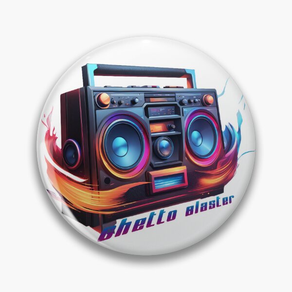 Artikelvorschau, Kassettenrekorder mit schallwellen GhettoBlaster entworfen und verkauft von Salimgor Hangaround Music.