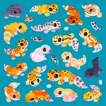 Artwork thumbnail, Leopard gecko - green by pikaole