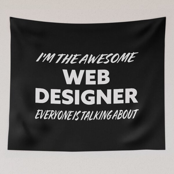 Aperçu de l'œuvre Je suis le génial WEB DESIGNER dont tout le monde parle créée et vendue par teecraftstudios.