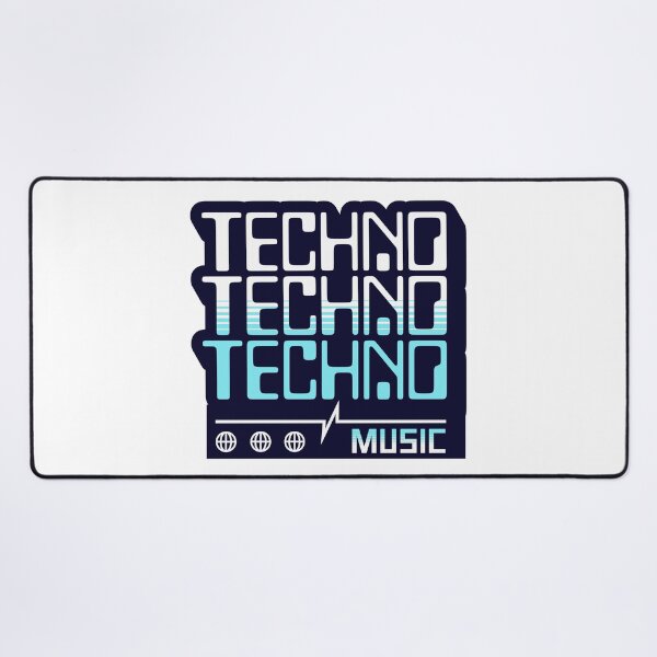 Item preview, TECHNO  - Retro Computer Font  (Blue) designed and sold by Discothreadz.