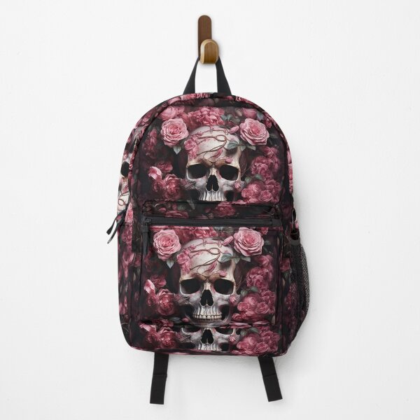 Item preview, Gothic Romantic Pink Roses and Skull -PINK darkness designed and sold by DarkDesign69.