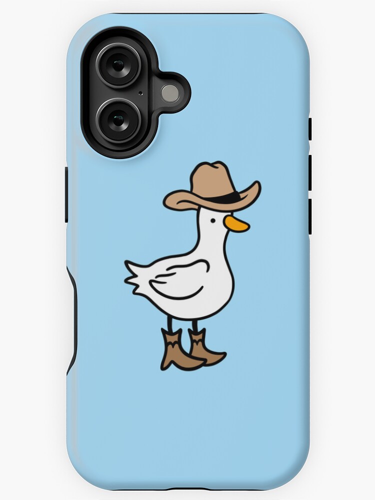 Aperçu 1 sur 4. Coque iPhone avec l'œuvre Oie de cow-boy créée et vendue par Drawingvild.