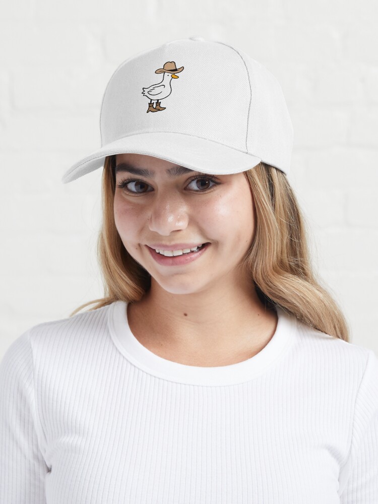 Aperçu 6 sur 7. Casquette avec l'œuvre Oie de cow-boy créée et vendue par Drawingvild.