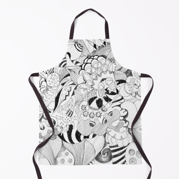 Item preview, 608. Black and white detailed doodles pen drawing abstract designed and sold by Veera Zukova.