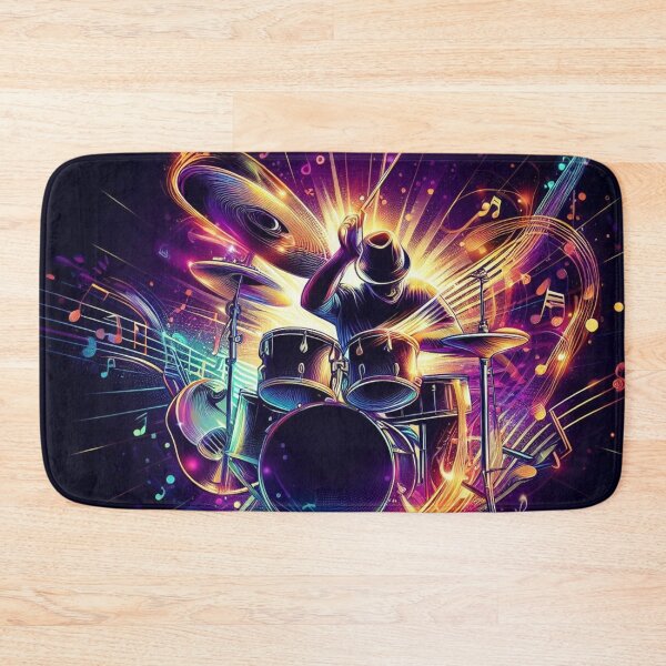 Item preview, Jazz musician play drums energy designed and sold by shacalacah.