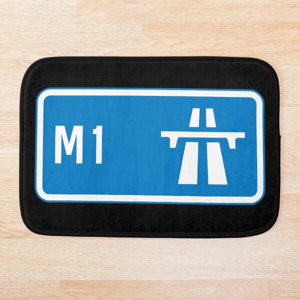 Item preview, London Bound - Blue M1 Motorway Sign designed and sold by WilliamsonMedia.