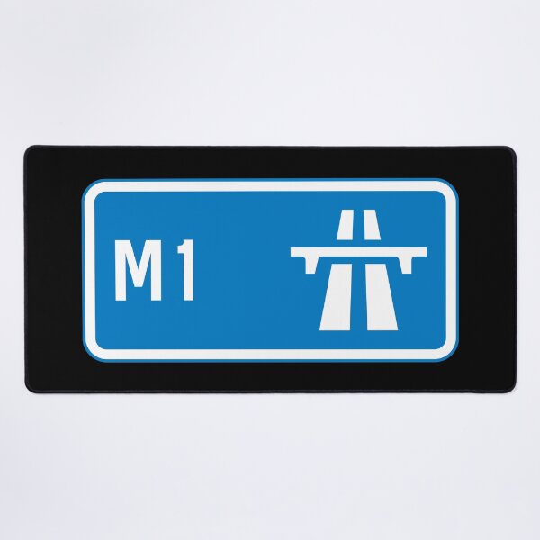Item preview, London Bound - Blue M1 Motorway Sign designed and sold by WilliamsonMedia.