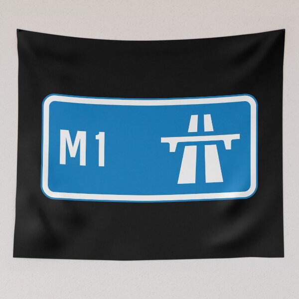 Item preview, London Bound - Blue M1 Motorway Sign designed and sold by WilliamsonMedia.