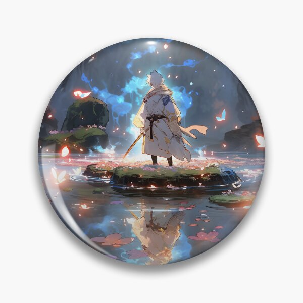 Item preview, Anime samurai male warrior in Chinese lake art designed and sold by TheArtistOf2022.