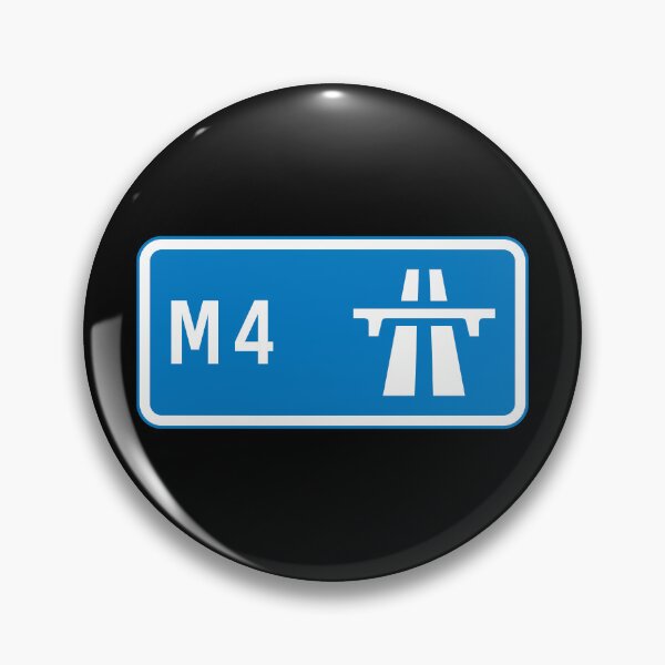 Item preview, London Bound - Blue M4 Motorway Sign designed and sold by WilliamsonMedia.