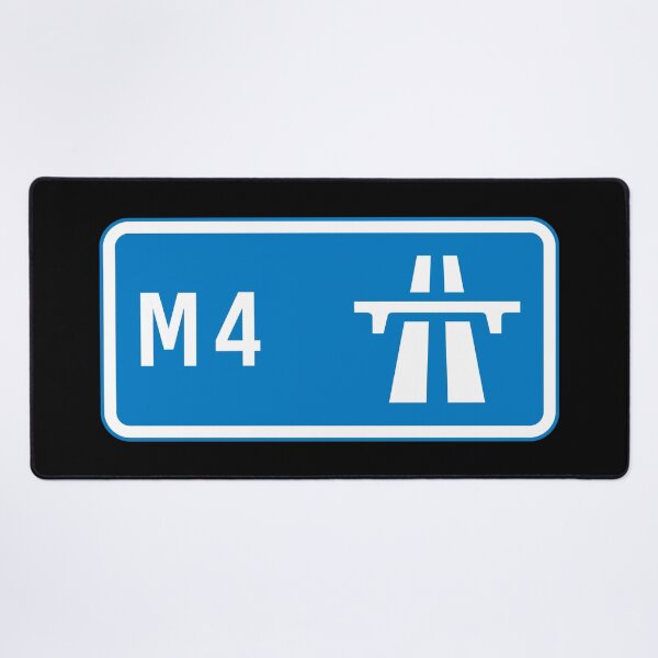 Item preview, London Bound - Blue M4 Motorway Sign designed and sold by WilliamsonMedia.