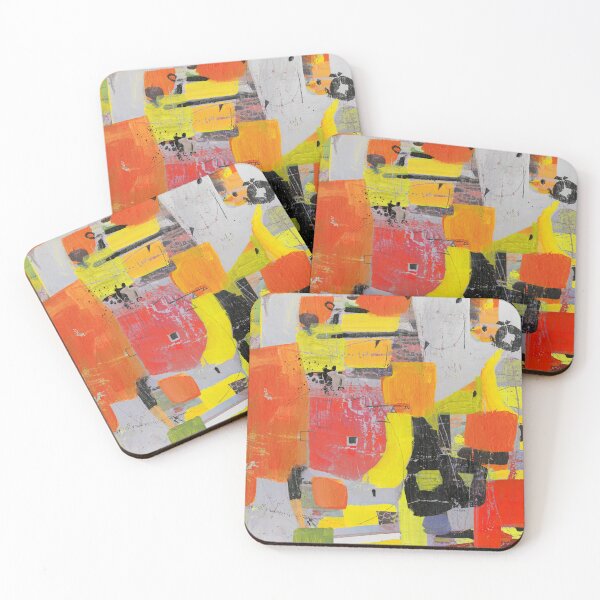 Item preview, Bold Abstract Painting with Red and Gray  designed and sold by Sue Zipkin.