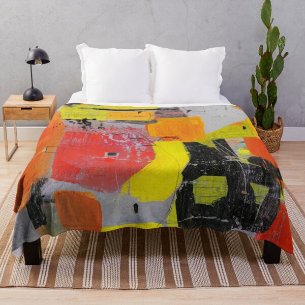 Item preview, Bold Abstract Painting with Red and Gray  designed and sold by Sue Zipkin.
