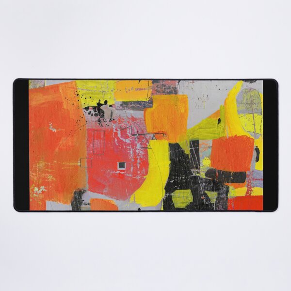 Item preview, Bold Abstract Painting with Red and Gray  designed and sold by Sue Zipkin.
