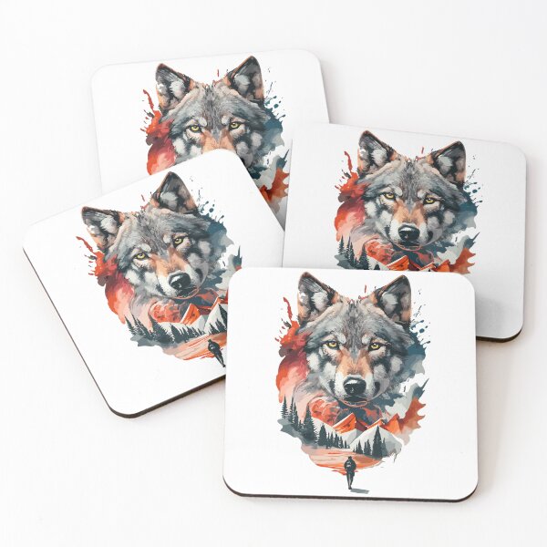 Item preview, Wolf - Spirit of Traveller - Colorful Illustration designed and sold by Amazing States of America.