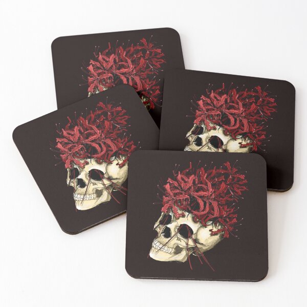 Item preview, skull with fowers designed and sold by Lazut.