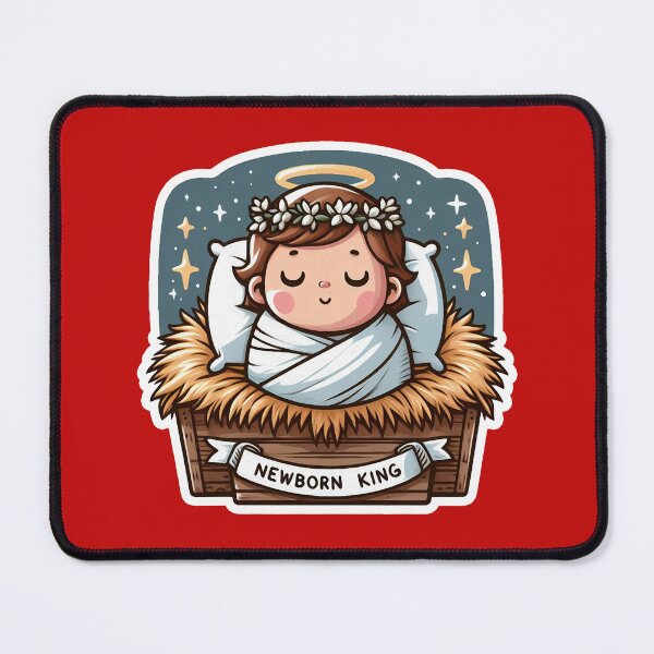 Item preview, Newborn King Jesus Christ sleeping in the manger designed and sold by plushism.