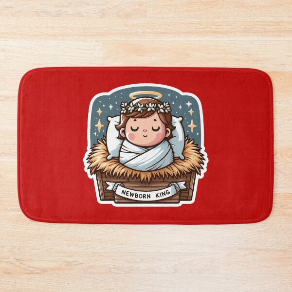 Item preview, Newborn King Jesus Christ sleeping in the manger designed and sold by plushism.