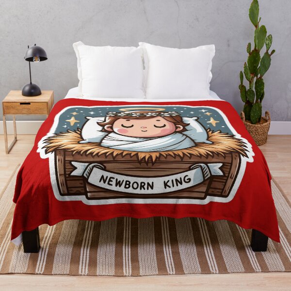 Item preview, Newborn King Jesus Christ sleeping in the manger designed and sold by plushism.