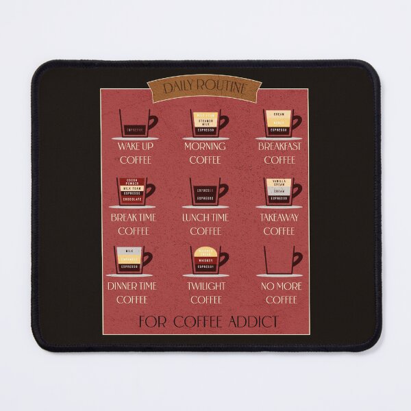 Item preview, Daily routine for coffee addict designed and sold by quote2creation.