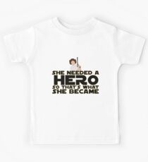 She Needed a Hero (Space Princess Version) Kids Tee