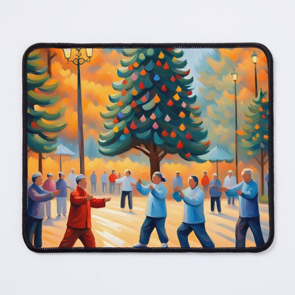 Item preview, Tai chi in the park during Christmas time designed and sold by HofTao.