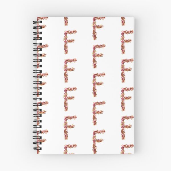 Item preview, Brown and Pink Watercolor Floral Monogram F designed and sold by serafineaandd.