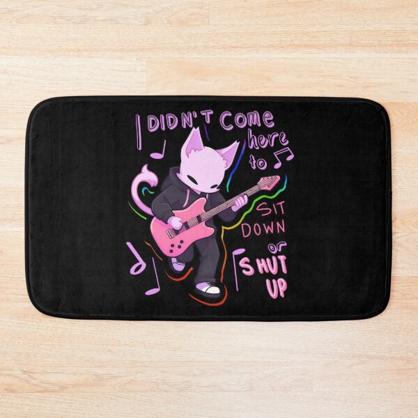 Item preview, I Didn't Come Here To Sit Down Or Shut Up Guitar Cat Rainbow Sticker and Shirt Design designed and sold by ZEESDESIGN.