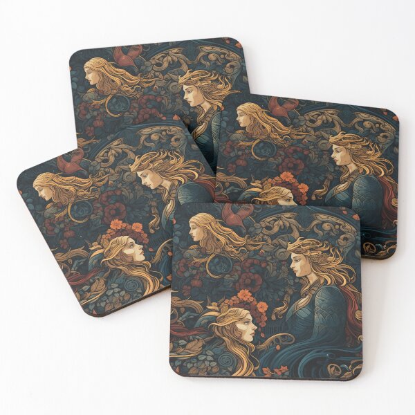Item preview, A Nordic Saga II - Tapestry style seamless pattern  designed and sold by NevernotmeUK.