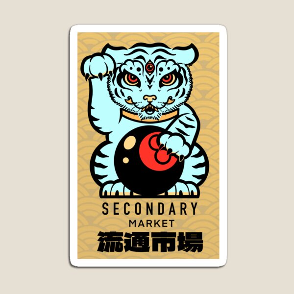 Item preview, Lucky Tiger White Sticker designed and sold by SKULLCR4CK.