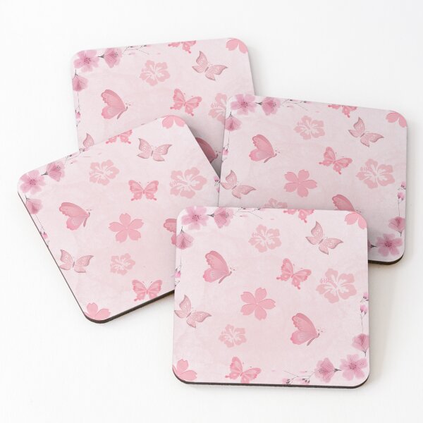 Item preview, Pink Flowers and Butterflies  designed and sold by debielongakit.