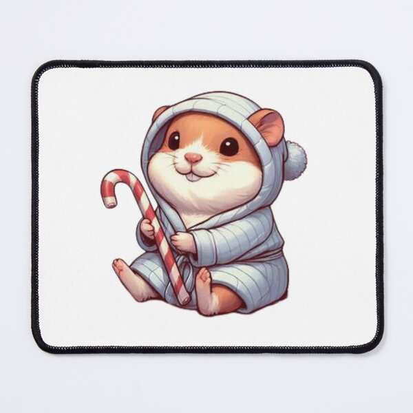 Item preview, Happy Christmas Hamster With a Christmas Cane designed and sold by Goondzik.