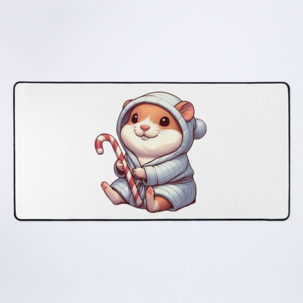 Item preview, Happy Christmas Hamster With a Christmas Cane designed and sold by Goondzik.