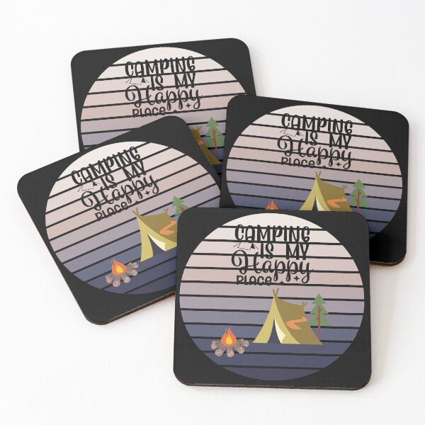 Item preview, Camping is my happy place funny gifts for camping fans designed and sold by ABCreativeShop.