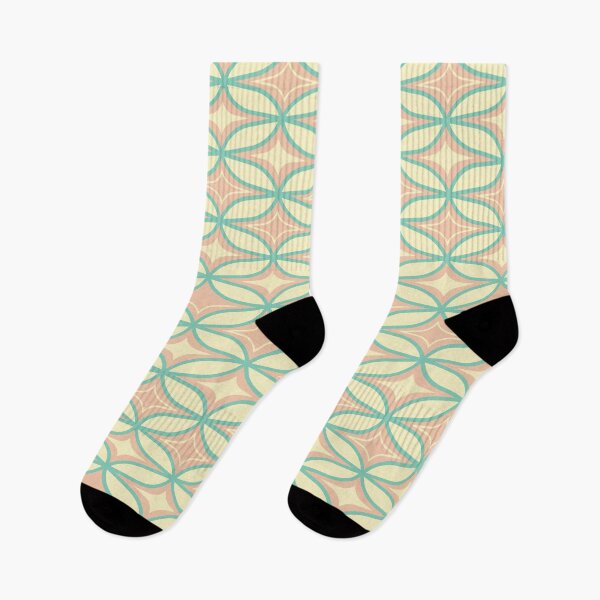 Item preview, Pink, Beige, and Teal Mid Century Modern Patter  designed and sold by blueflamingoo.