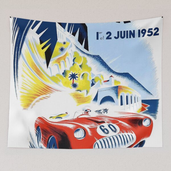 Item preview, 1952 Monaco Grand Prix - Vintage Formula Racing Poster designed and sold by Road To Track.