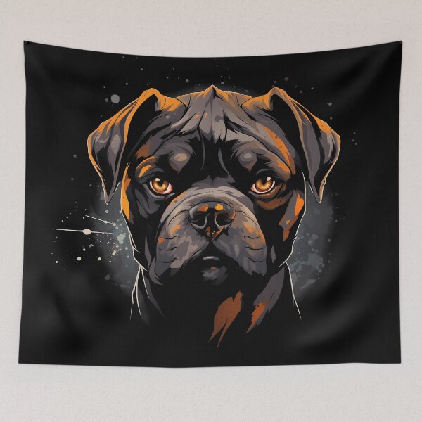 Item preview, Cute Illustration Of Black Cane Corso Puppy Head designed and sold by NBSStore.