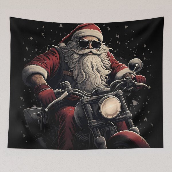 Item preview, biker santa designed and sold by DoodleBurger.
