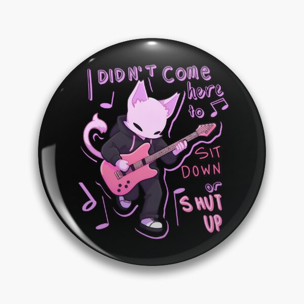 Item preview, I Didn't Come Here To Sit Down Or Shut Up Guitar Cat Sticker and Shirt Design designed and sold by ZEESDESIGN.