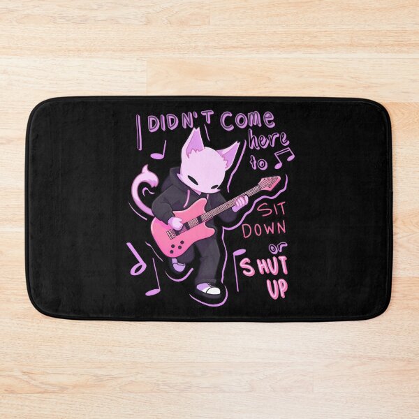 Item preview, I Didn't Come Here To Sit Down Or Shut Up Guitar Cat Sticker and Shirt Design designed and sold by ZEESDESIGN.
