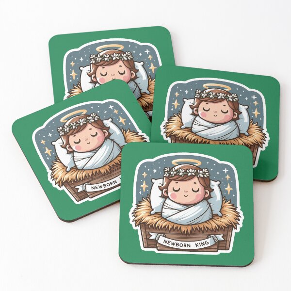 Item preview, Newborn King Jesus Christ sleeping in the manger designed and sold by plushism.
