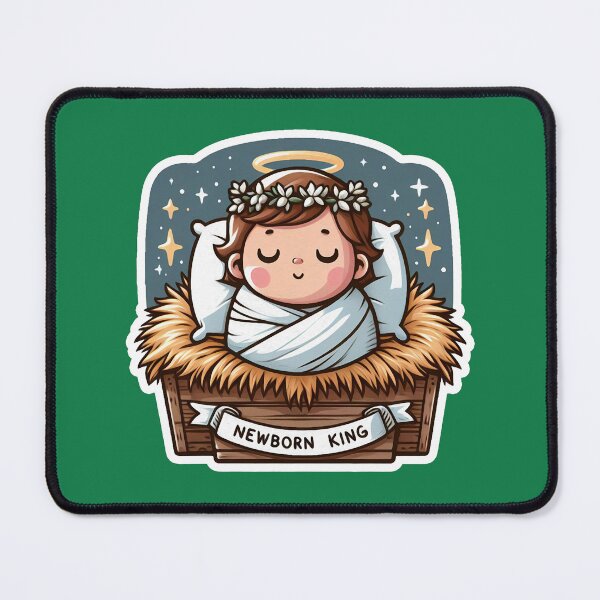 Item preview, Newborn King Jesus Christ sleeping in the manger designed and sold by plushism.