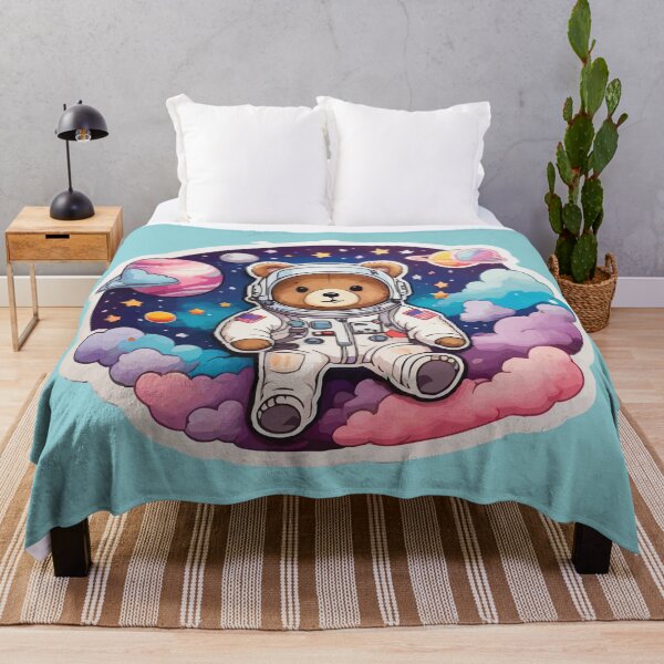 Item preview, Astronaut Bear Pastel Clouds, Stars, Planets, Space designed and sold by thecatcouch.