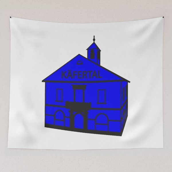 Item preview, KÄFERTAL Town Hall (crack, blue) designed and sold by MonnemKefferdal.