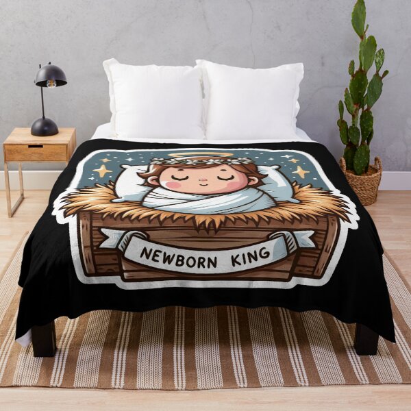 Item preview, Newborn King Jesus Christ sleeping in the manger designed and sold by plushism.