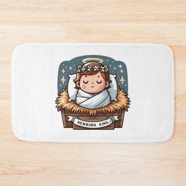 Item preview, Newborn King Jesus Christ sleeping in the manger designed and sold by plushism.
