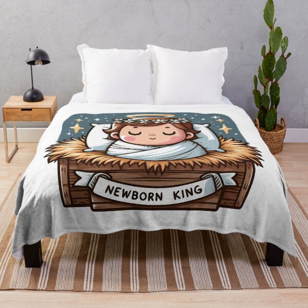 Item preview, Newborn King Jesus Christ sleeping in the manger designed and sold by plushism.
